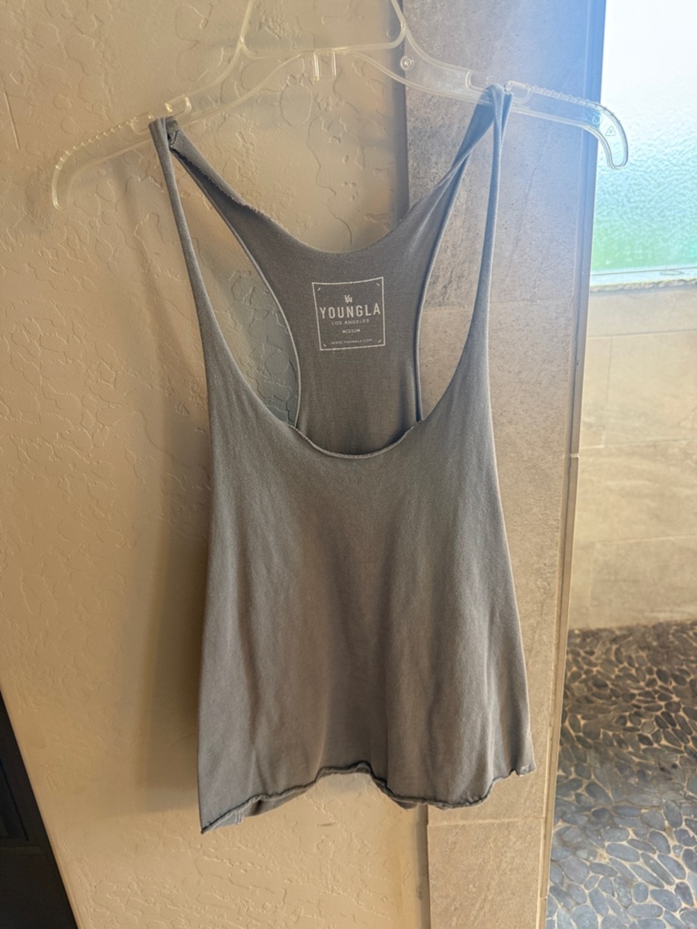 YoungLA Grey cutoff cropped stringer